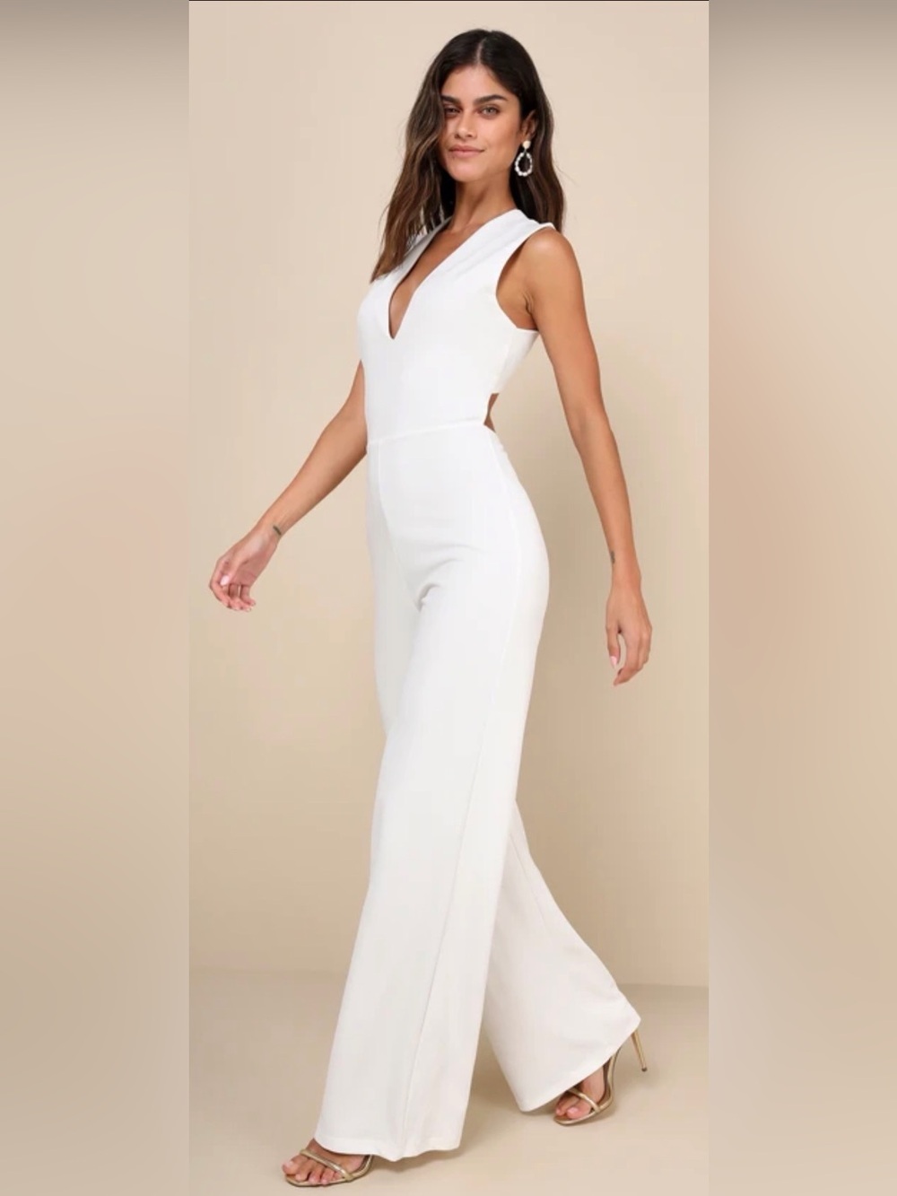 NWOT Lulus thinking out loud backless jumpsuit